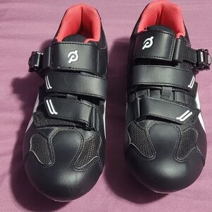 Peloton Black and Red Athletic Shoes